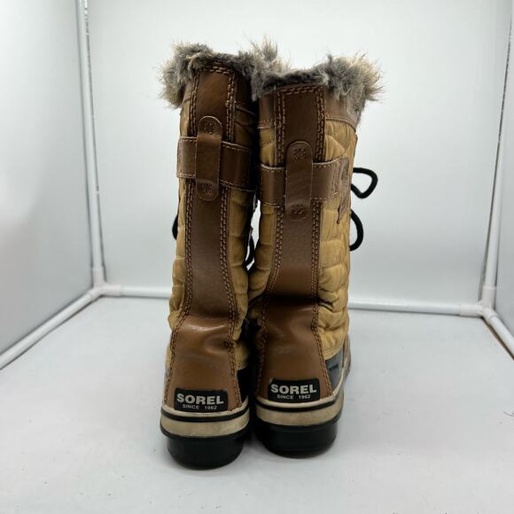 Sorel Boots Womens 7 Tofino II Tall Winter Snow Tan NL 2332 373 Faux Fur - Picture 6 of 10
